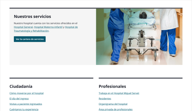 Un prototipo para el rediseño de la web de un hospital público